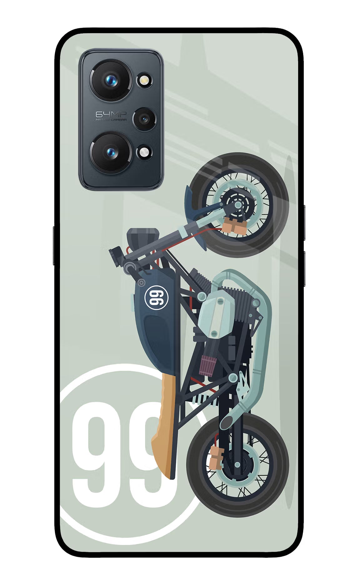 Classic Cafe Racer 99 Realme GT 2 5G Glass Case Back Cover by Casekaro
