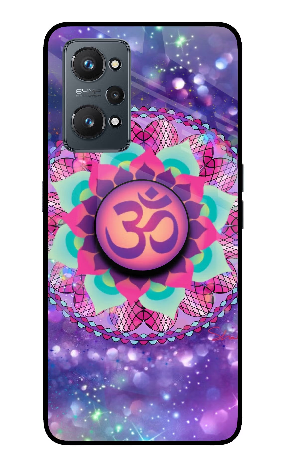 Om Purple Realme GT 2 5G Glass Case - Om Purple Realme GT 2 5G Glass Case Om Purple Realme GT 2 5G Glass Case