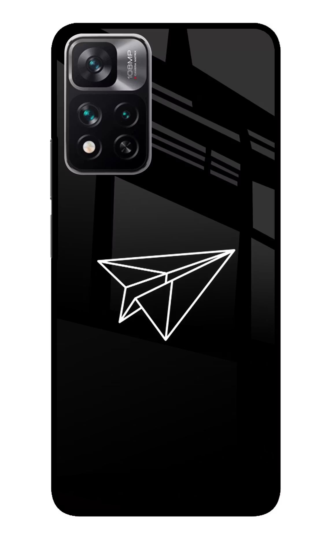 Paper Plane White Mi 11i 5G/11i 5G Hypercharge Glass Case - Paper Plane White Mi 11i 5G/11i 5G Hypercharge Glass Case Paper Plane White Mi 11i 5G/11i 5G Hypercharge Glass Case
