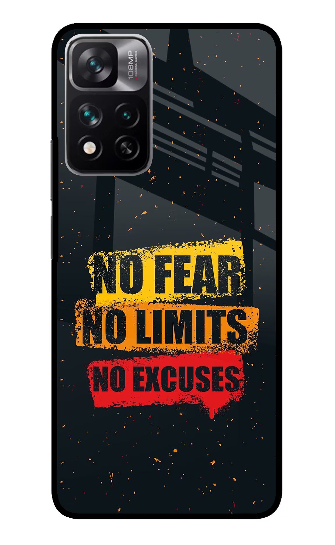 No Fear No Limits No Excuse Mi 11i 5G/11i 5G Hypercharge Glass Case - No Fear No Limits No Excuse Mi 11i 5G/11i 5G Hypercharge Glass Case No Fear No Limits No Excuse Mi 11i 5G/11i 5G Hypercharge Glass Case