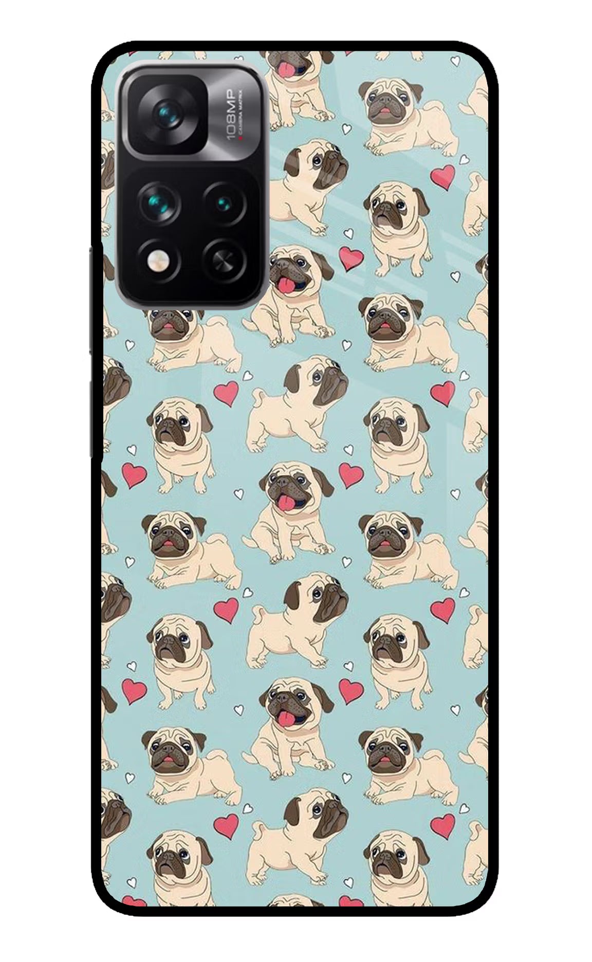 Pug Dog Mi 11i 5G/11i 5G Hypercharge Glass Case - Pug Dog Mi 11i 5G/11i 5G Hypercharge Glass Case Pug Dog Mi 11i 5G/11i 5G Hypercharge Glass Case