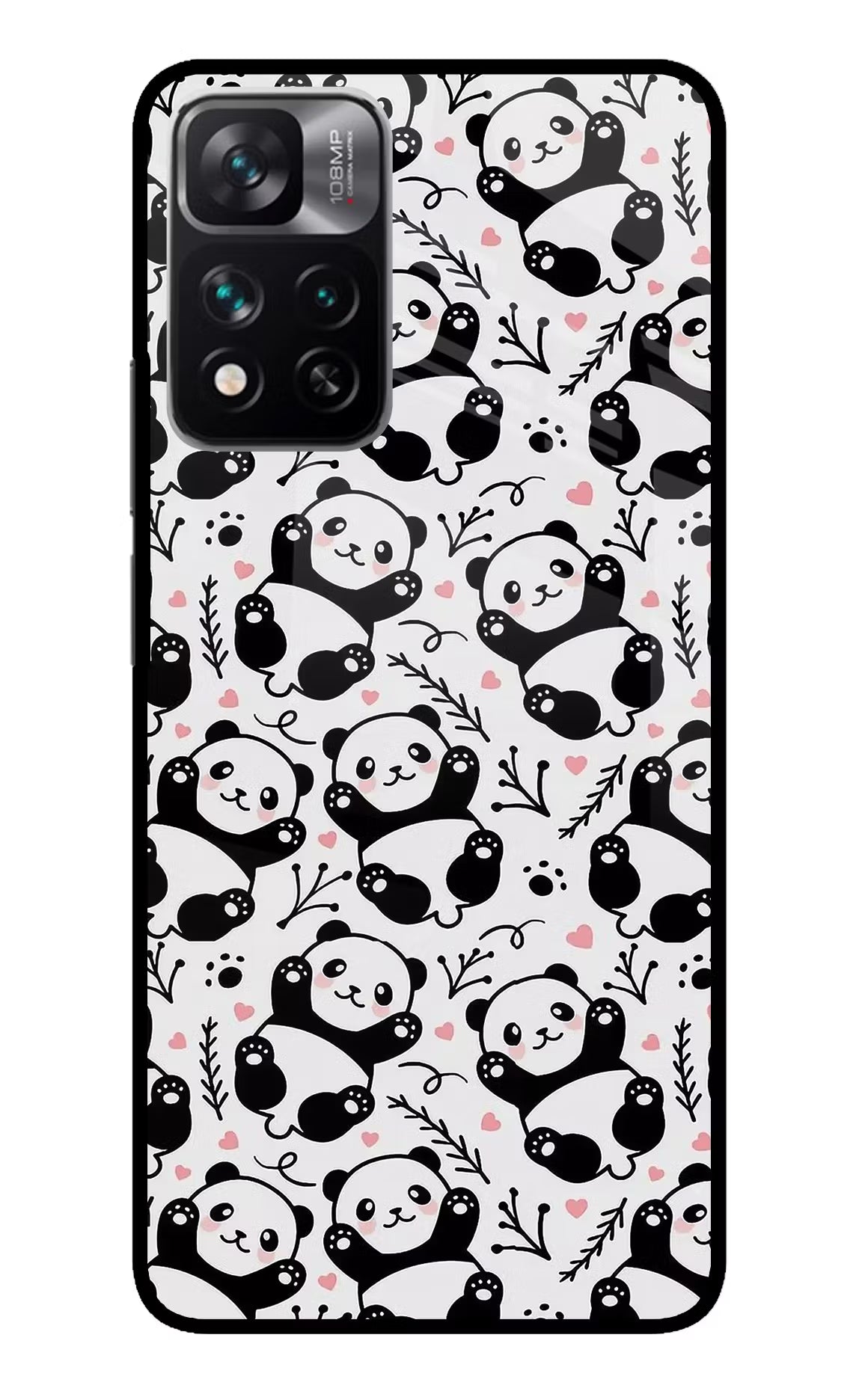 Cute Panda Mi 11i 5G/11i 5G Hypercharge Glass Case - Cute Panda Mi 11i 5G/11i 5G Hypercharge Glass Case Cute Panda Mi 11i 5G/11i 5G Hypercharge Glass Case