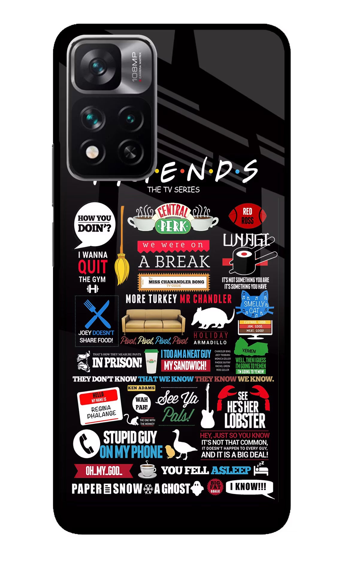 FRIENDS Mi 11i 5G/11i 5G Hypercharge Glass Case - FRIENDS Mi 11i 5G/11i 5G Hypercharge Glass Case FRIENDS Mi 11i 5G/11i 5G Hypercharge Glass Case