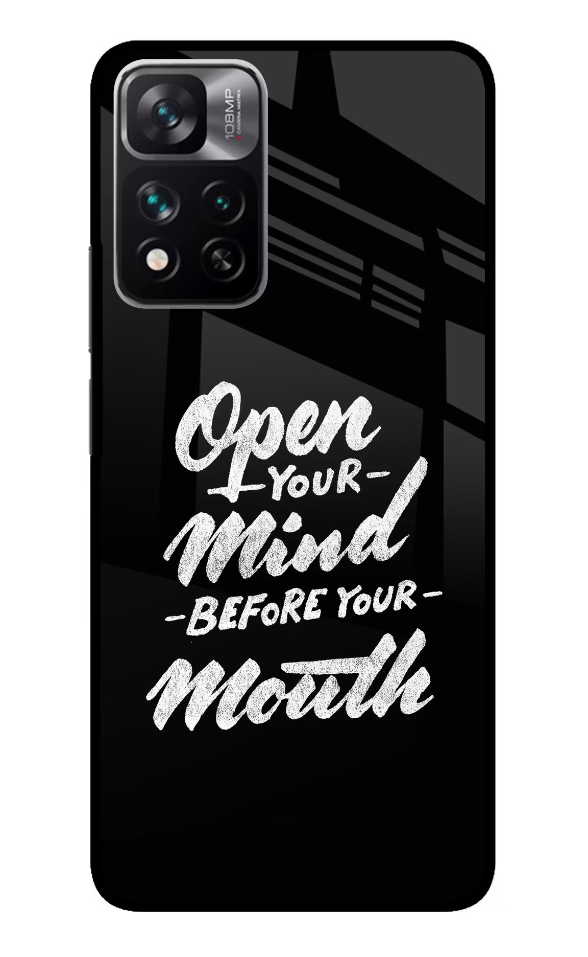 Open Your Mind Before Your Mouth Mi 11i 5G/11i 5G Hypercharge Glass Case - Open Your Mind Before Your Mouth Mi 11i 5G/11i 5G Hypercharge Glass Case Open Your Mind Before Your Mouth Mi 11i 5G/11i 5G Hypercharge Glass Case