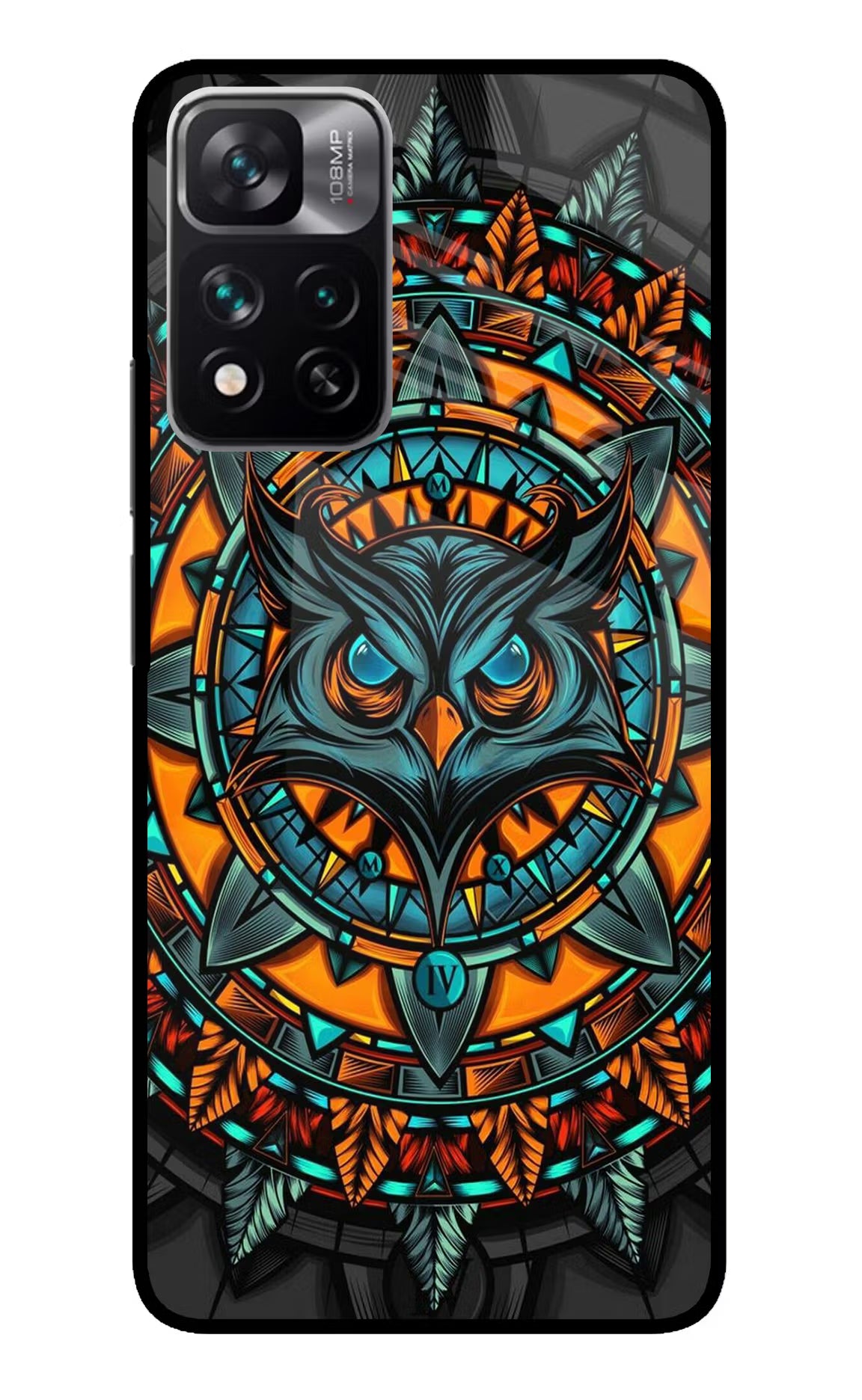 Angry Owl Art Mi 11i 5G/11i 5G Hypercharge Glass Case - Angry Owl Art Mi 11i 5G/11i 5G Hypercharge Glass Case Angry Owl Art Mi 11i 5G/11i 5G Hypercharge Glass Case