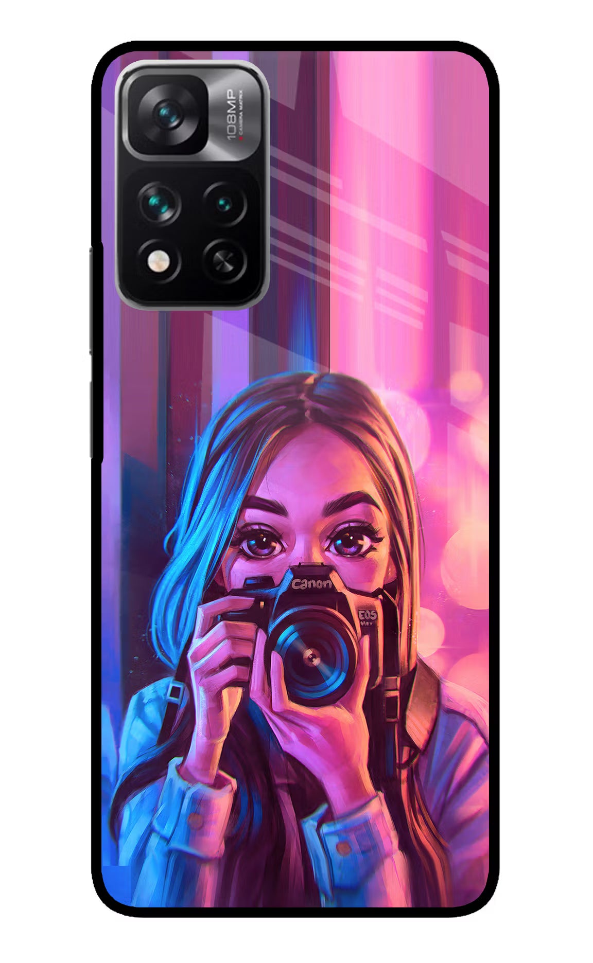 Girl Photographer Mi 11i 5G/11i 5G Hypercharge Glass Case - Girl Photographer Mi 11i 5G/11i 5G Hypercharge Glass Case Girl Photographer Mi 11i 5G/11i 5G Hypercharge Glass Case