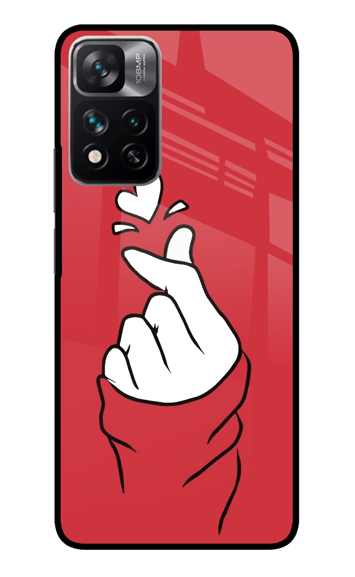 Korean Love Sign Mi 11i 5G/11i 5G Hypercharge Glass Case - Korean Love Sign Mi 11i 5G/11i 5G Hypercharge Glass Case Korean Love Sign Mi 11i 5G/11i 5G Hypercharge Glass Case