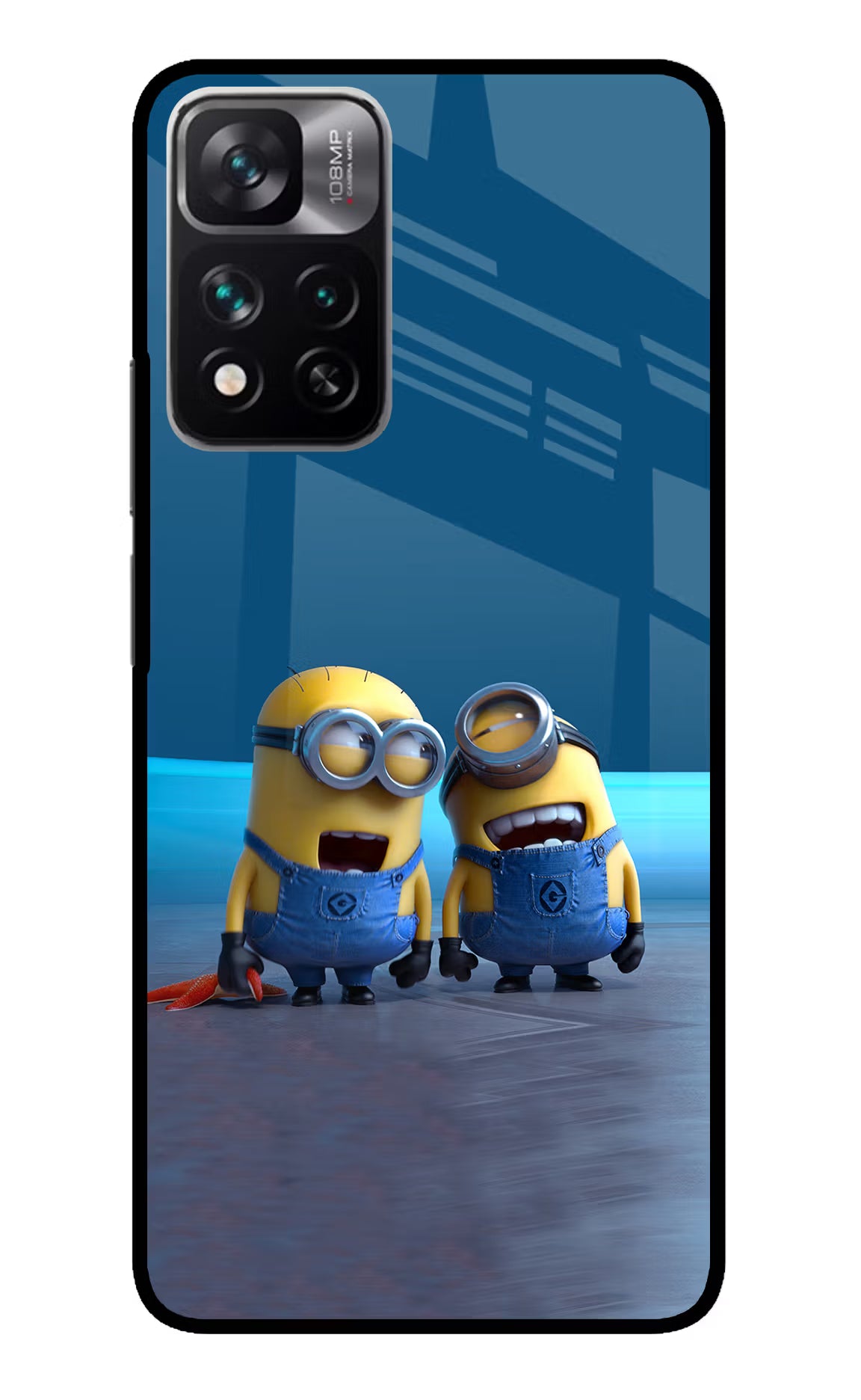 Minion Laughing Mi 11i 5G/11i 5G Hypercharge Glass Case - Minion Laughing Mi 11i 5G/11i 5G Hypercharge Glass Case Minion Laughing Mi 11i 5G/11i 5G Hypercharge Glass Case