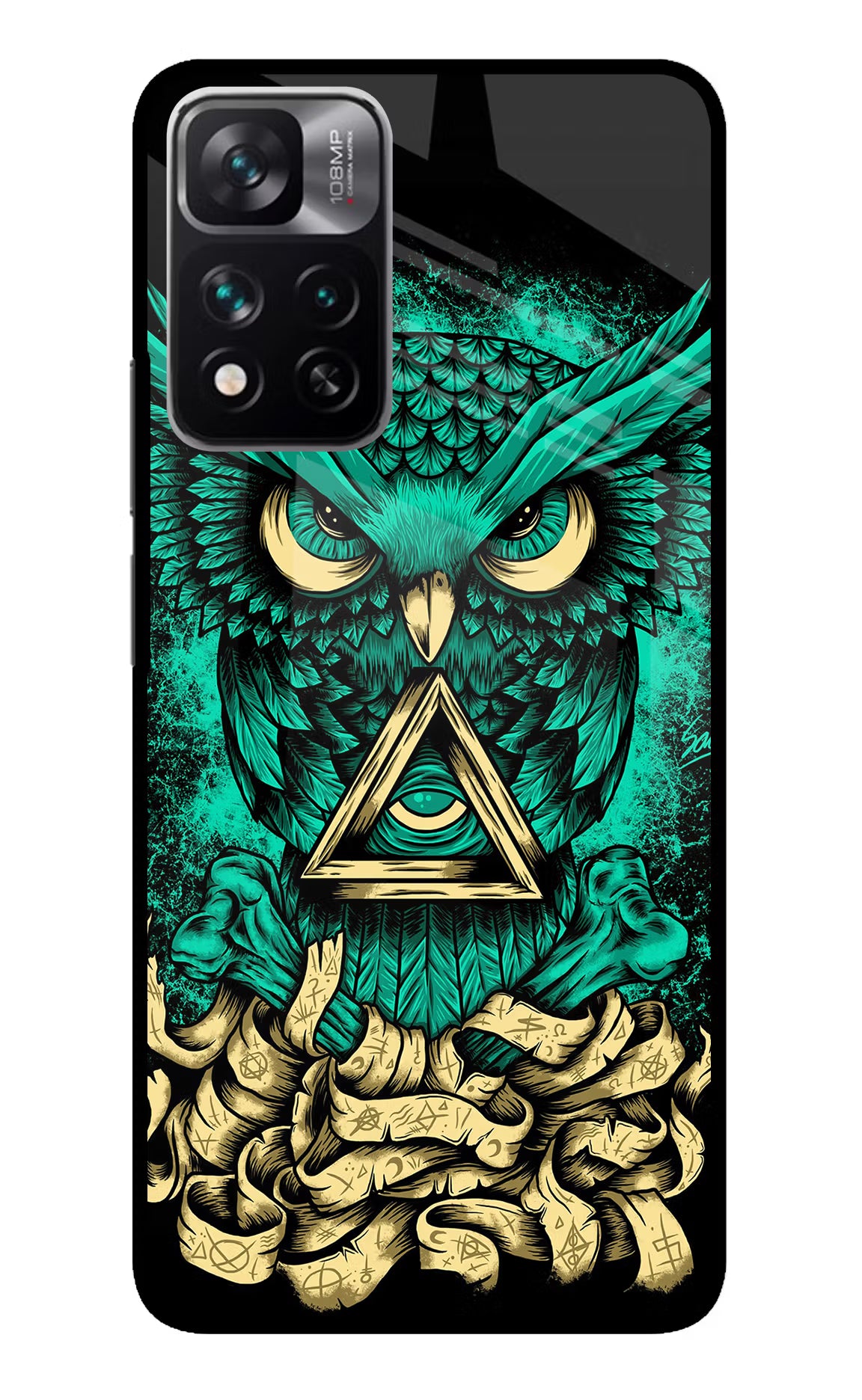 Green Owl Mi 11i 5G/11i 5G Hypercharge Glass Case - Green Owl Mi 11i 5G/11i 5G Hypercharge Glass Case Green Owl Mi 11i 5G/11i 5G Hypercharge Glass Case