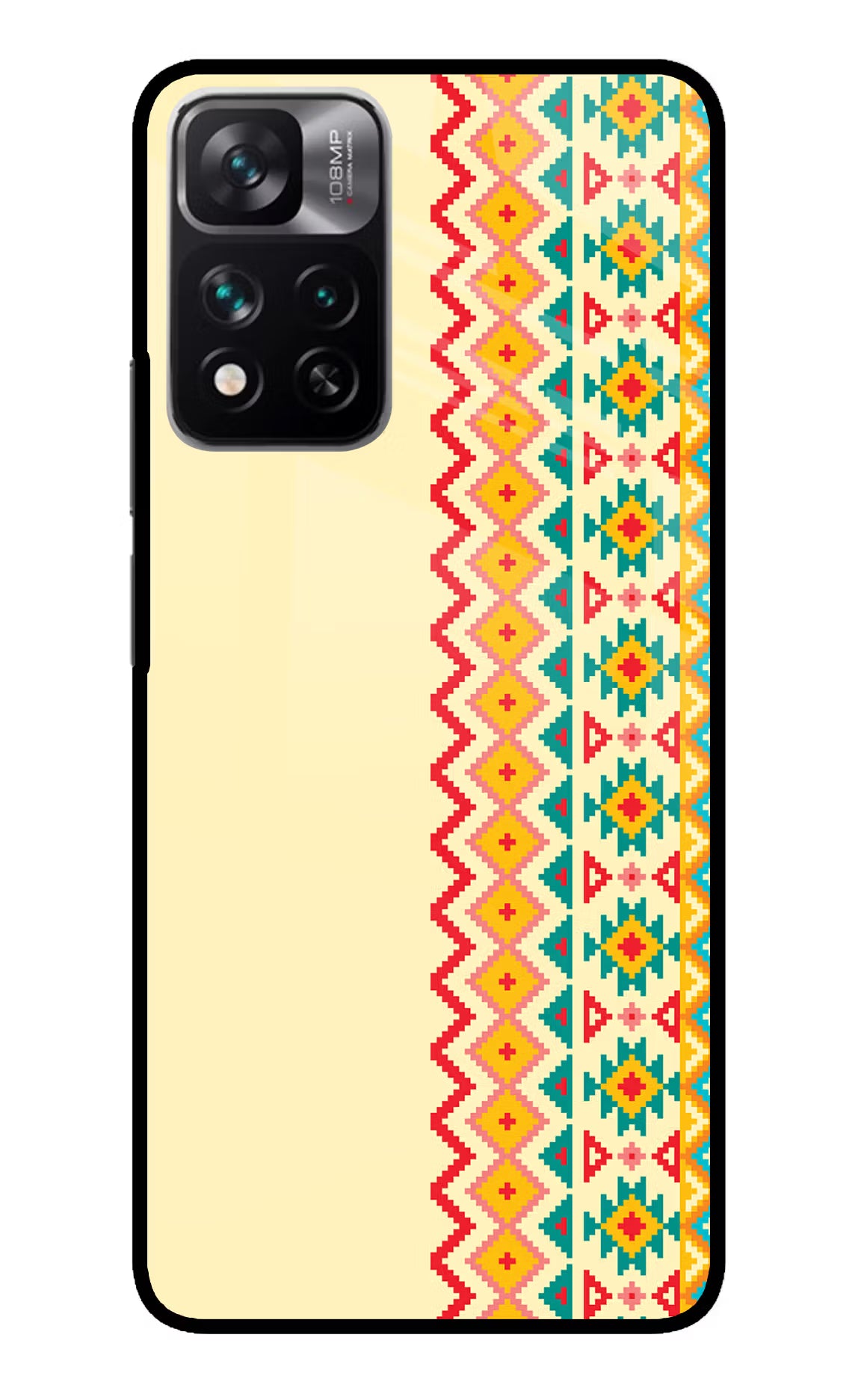Ethnic Seamless Mi 11i 5G/11i 5G Hypercharge Glass Case - Ethnic Seamless Mi 11i 5G/11i 5G Hypercharge Glass Case Ethnic Seamless Mi 11i 5G/11i 5G Hypercharge Glass Case