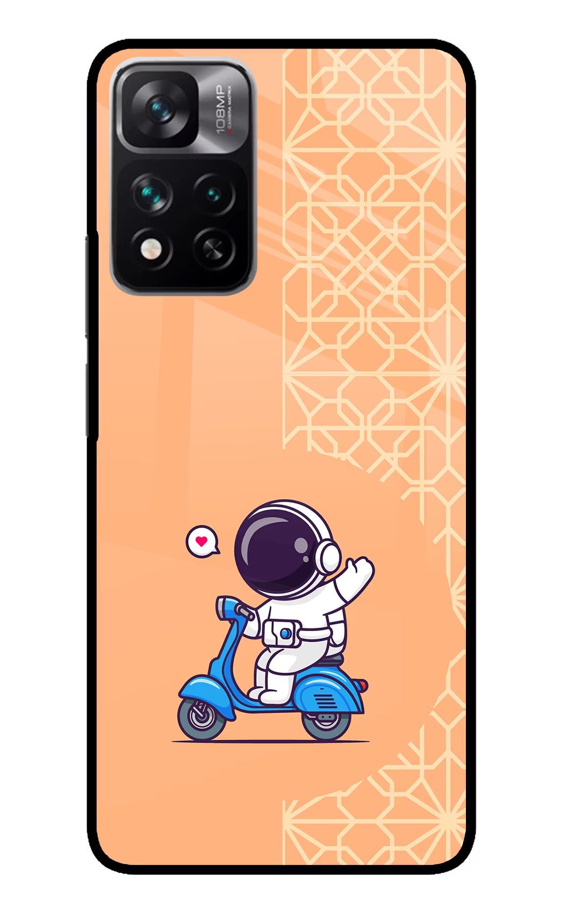 Cute Astronaut Riding Mi 11i 5G/11i 5G Hypercharge Glass Case - Cute Astronaut Riding Mi 11i 5G/11i 5G Hypercharge Glass Case Cute Astronaut Riding Mi 11i 5G/11i 5G Hypercharge Glass Case