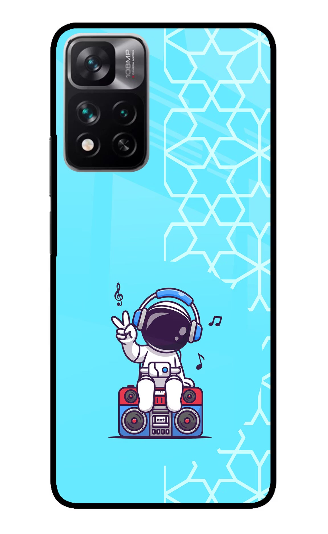 Cute Astronaut Chilling Mi 11i 5G/11i 5G Hypercharge Glass Case - Cute Astronaut Chilling Mi 11i 5G/11i 5G Hypercharge Glass Case Cute Astronaut Chilling Mi 11i 5G/11i 5G Hypercharge Glass Case