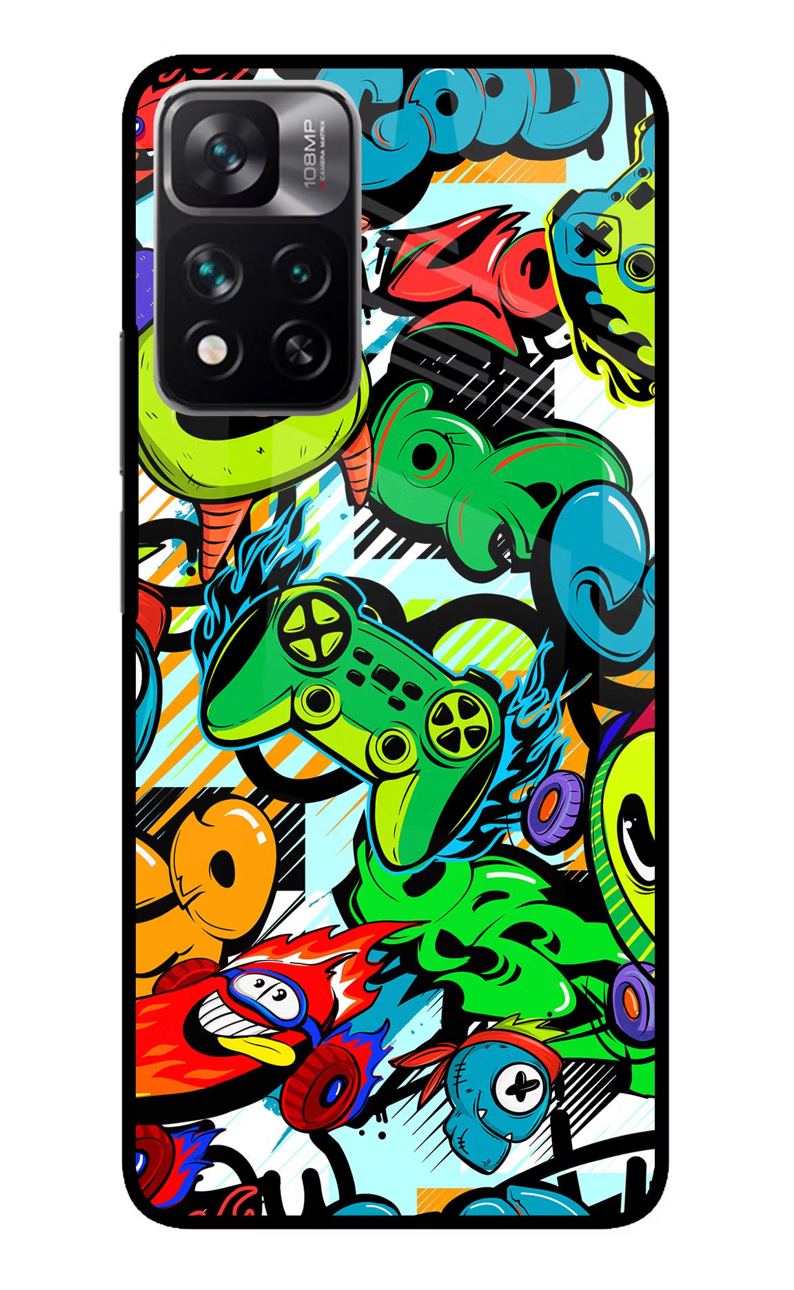 Game Doodle Mi 11i 5G/11i 5G Hypercharge Glass Case - Game Doodle Mi 11i 5G/11i 5G Hypercharge Glass Case Game Doodle Mi 11i 5G/11i 5G Hypercharge Glass Case