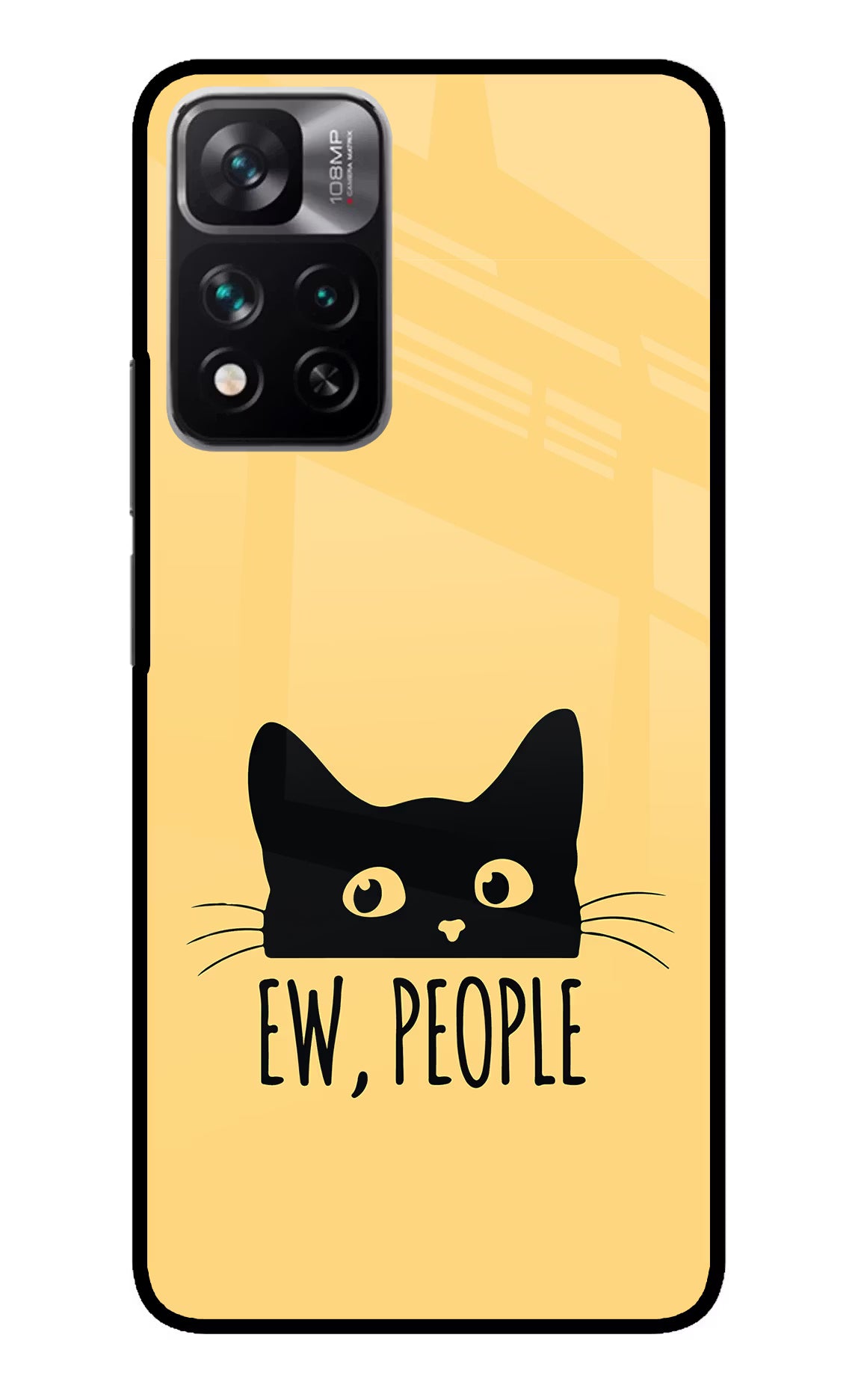 Ew People Catitude Mi 11i 5G/11i 5G Hypercharge Glass Case - Ew People Catitude Mi 11i 5G/11i 5G Hypercharge Glass Case Ew People Catitude Mi 11i 5G/11i 5G Hypercharge Glass Case