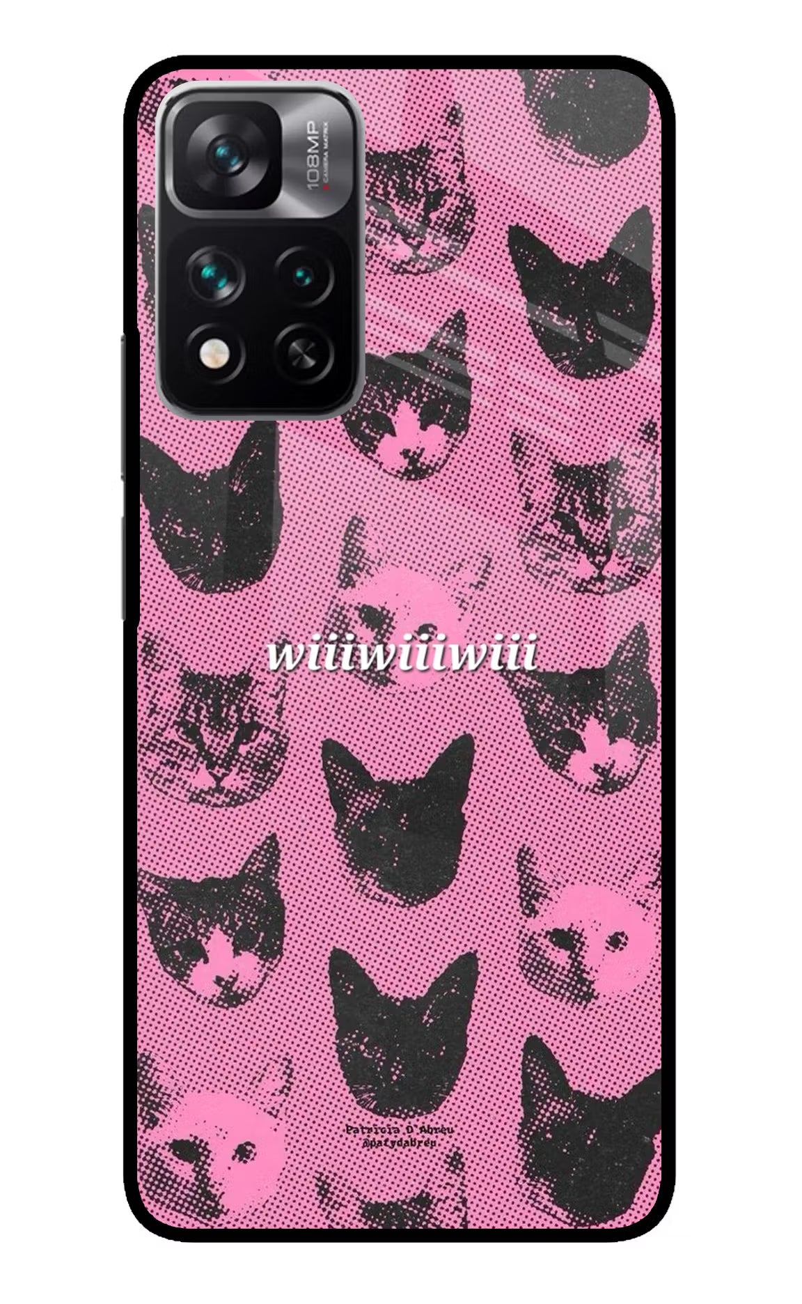Pink Cats Mi 11i 5G/11i 5G Hypercharge Glass Case - Pink Cats Mi 11i 5G/11i 5G Hypercharge Glass Case Pink Cats Mi 11i 5G/11i 5G Hypercharge Glass Case