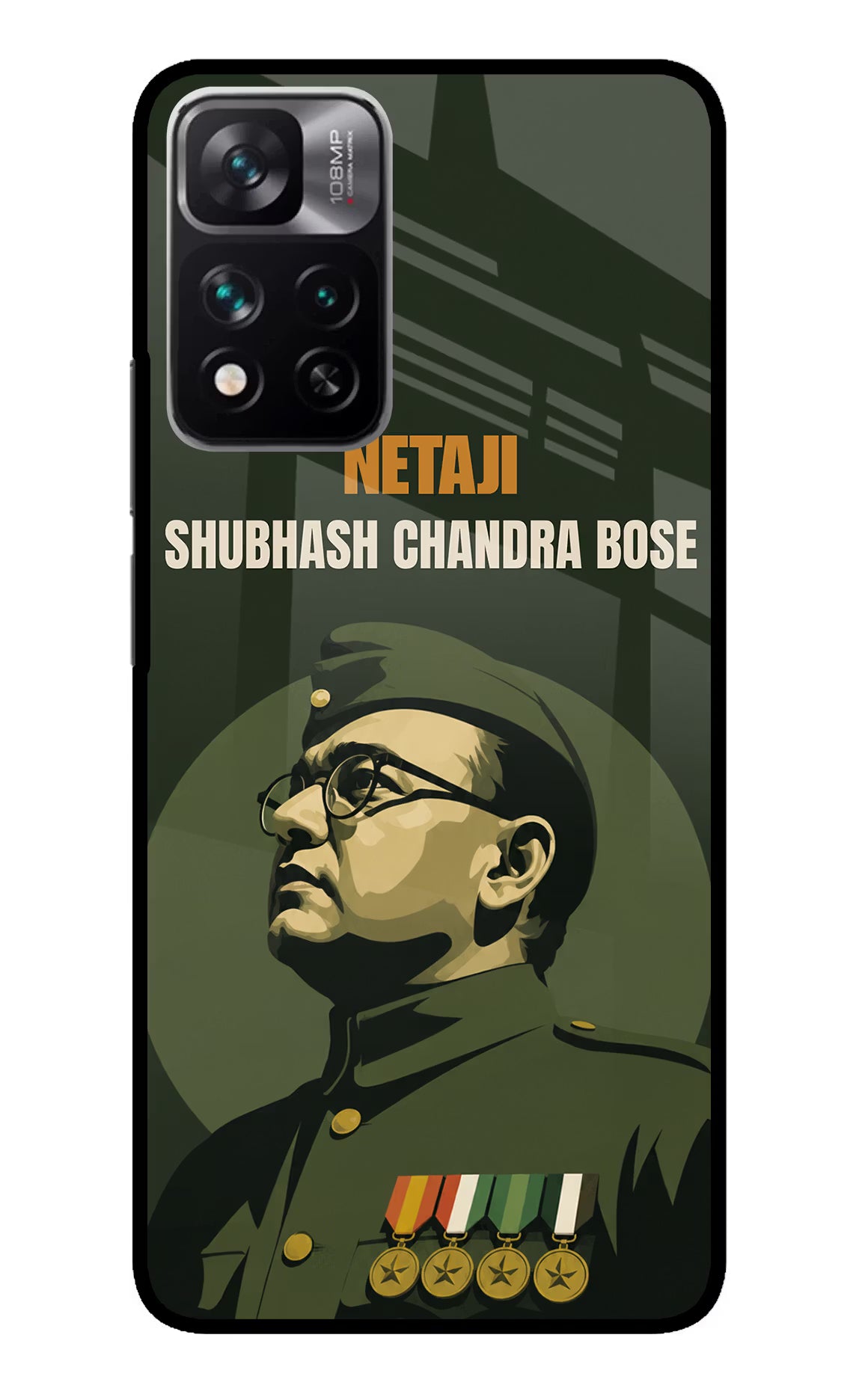 Netaji Legacy Mi 11i 5G/11i 5G Hypercharge Glass Case - Netaji Legacy Mi 11i 5G/11i 5G Hypercharge Glass Case Netaji Legacy Mi 11i 5G/11i 5G Hypercharge Glass Case