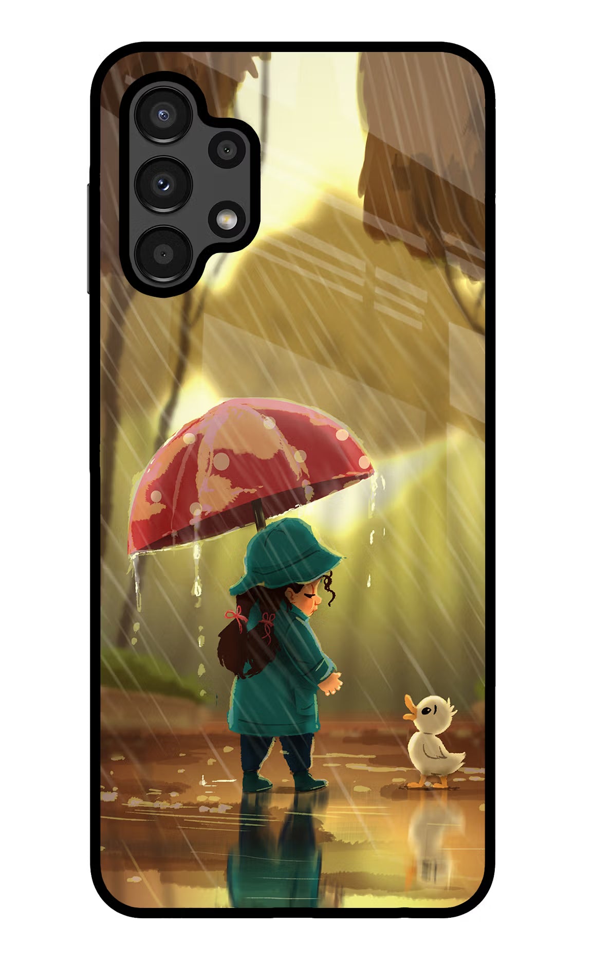 Rainy Day Samsung A13 4G Glass Case - Rainy Day Samsung A13 4G Glass Case Rainy Day Samsung A13 4G Glass Case