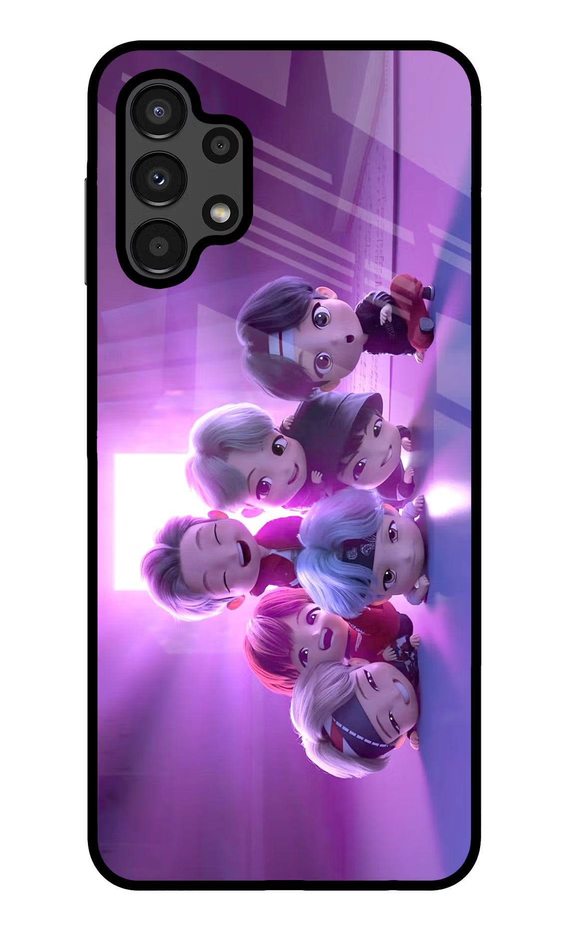 BTS Chibi Samsung A13 4G Glass Case - BTS Chibi Samsung A13 4G Glass Case BTS Chibi Samsung A13 4G Glass Case