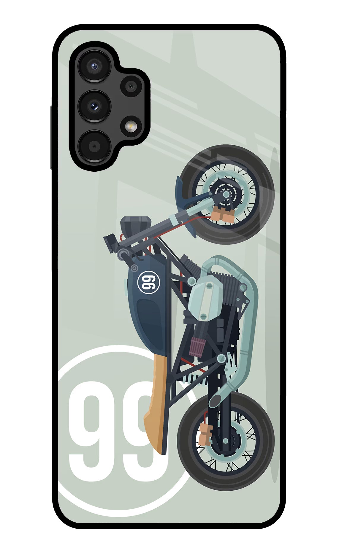Classic Cafe Racer 99 Samsung A13 4G Glass Case - Classic Cafe Racer 99 Samsung A13 4G Glass Case Classic Cafe Racer 99 Samsung A13 4G Glass Case