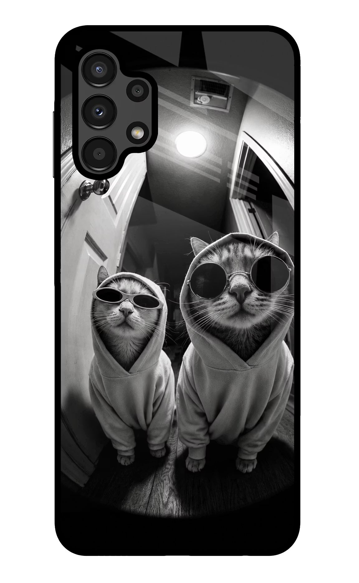 Hood Cats Samsung A13 4G Glass Case - Hood Cats Samsung A13 4G Glass Case Hood Cats Samsung A13 4G Glass Case