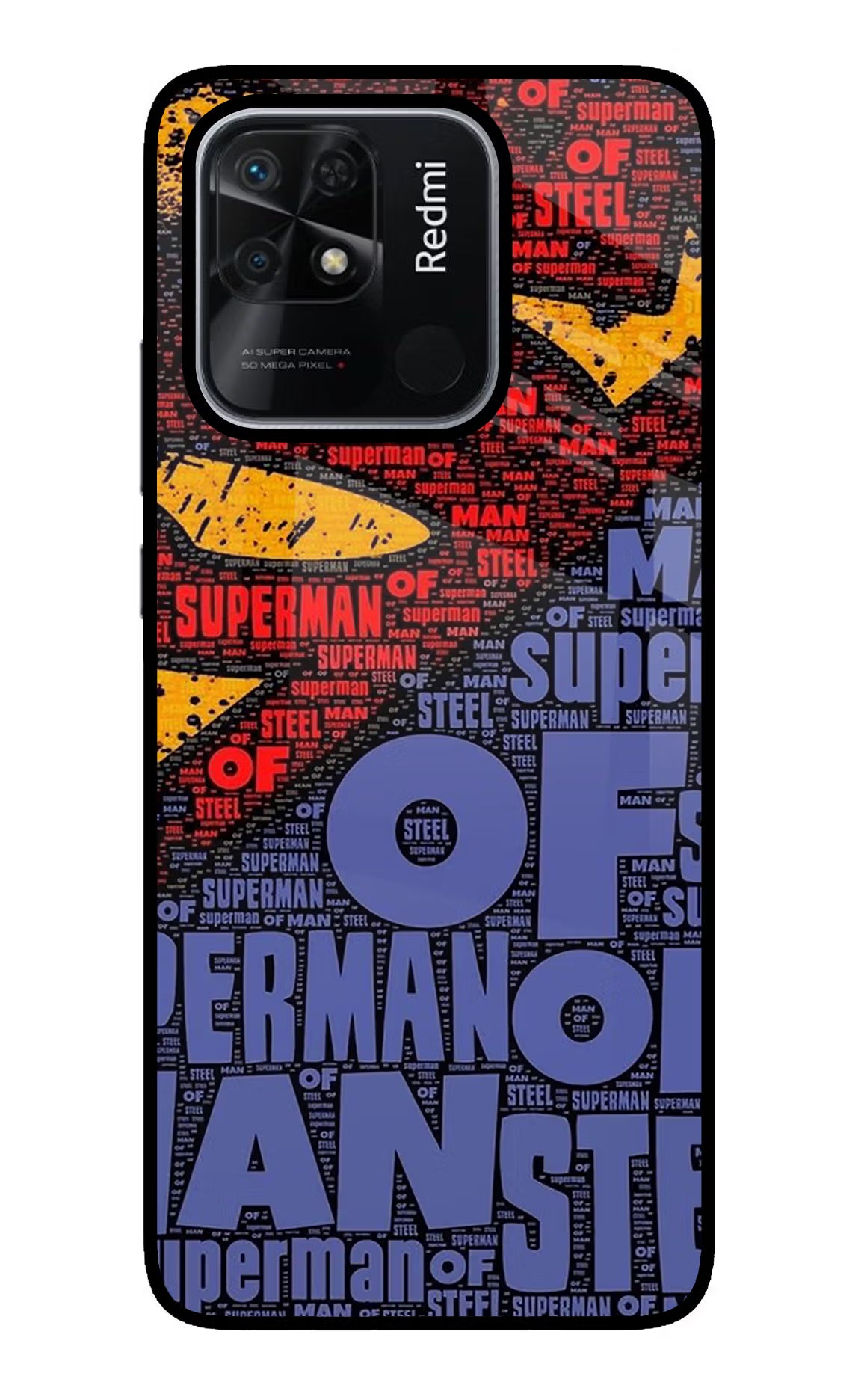 Superman Redmi 10/10 Power Glass Case - Superman Redmi 10/10 Power Glass Case Superman Redmi 10/10 Power Glass Case