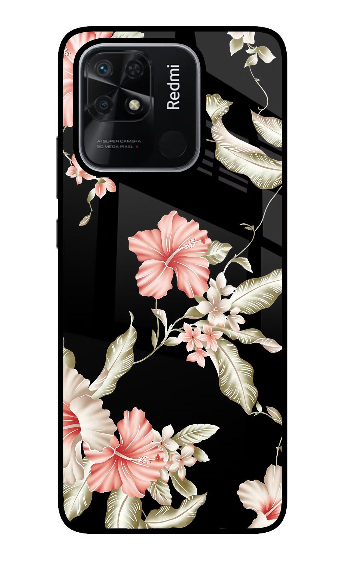 Flowers Redmi 10/10 Power Glass Case - Flowers Redmi 10/10 Power Glass Case Flowers Redmi 10/10 Power Glass Case
