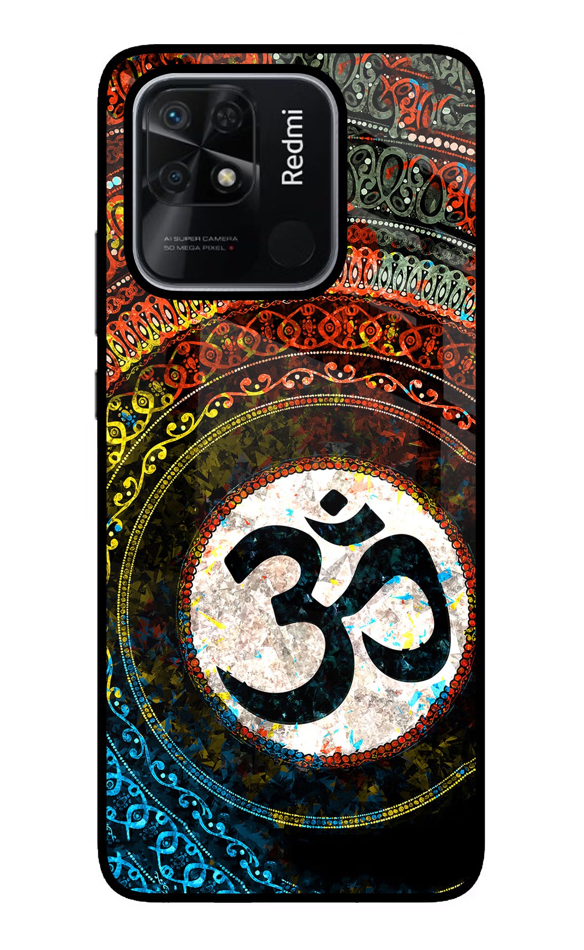 Om Cultural Redmi 10/10 Power Glass Case - Om Cultural Redmi 10/10 Power Glass Case Om Cultural Redmi 10/10 Power Glass Case