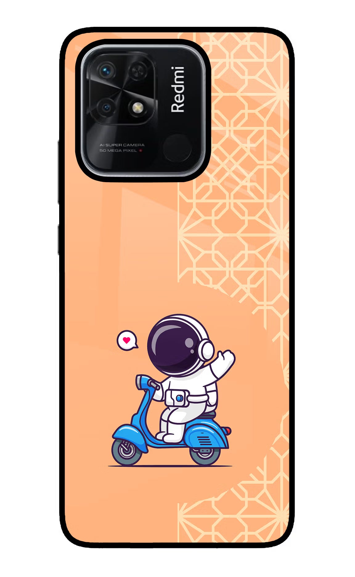 Cute Astronaut Riding Redmi 10/10 Power Glass Case - Cute Astronaut Riding Redmi 10/10 Power Glass Case Cute Astronaut Riding Redmi 10/10 Power Glass Case