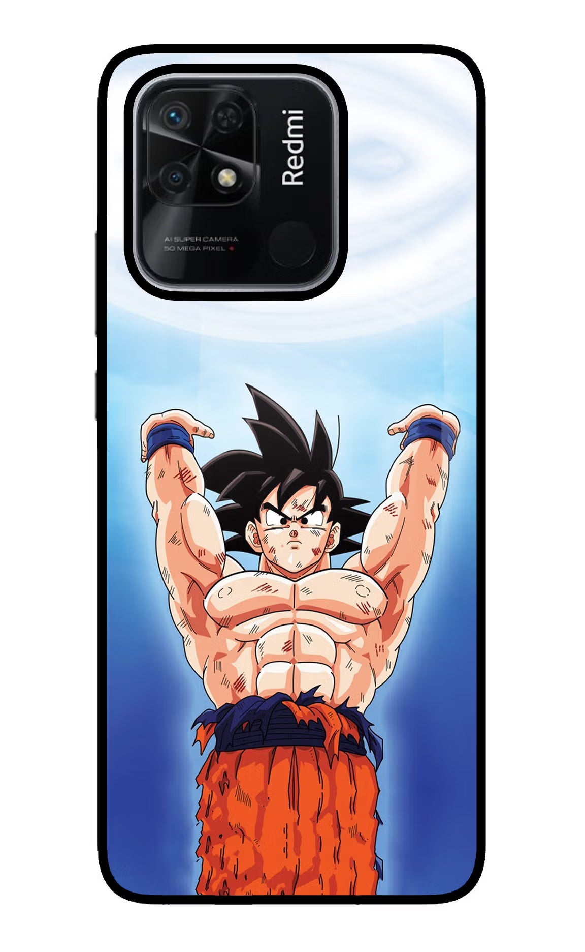 Goku Power Redmi 10/10 Power Glass Case - Goku Power Redmi 10/10 Power Glass Case Goku Power Redmi 10/10 Power Glass Case