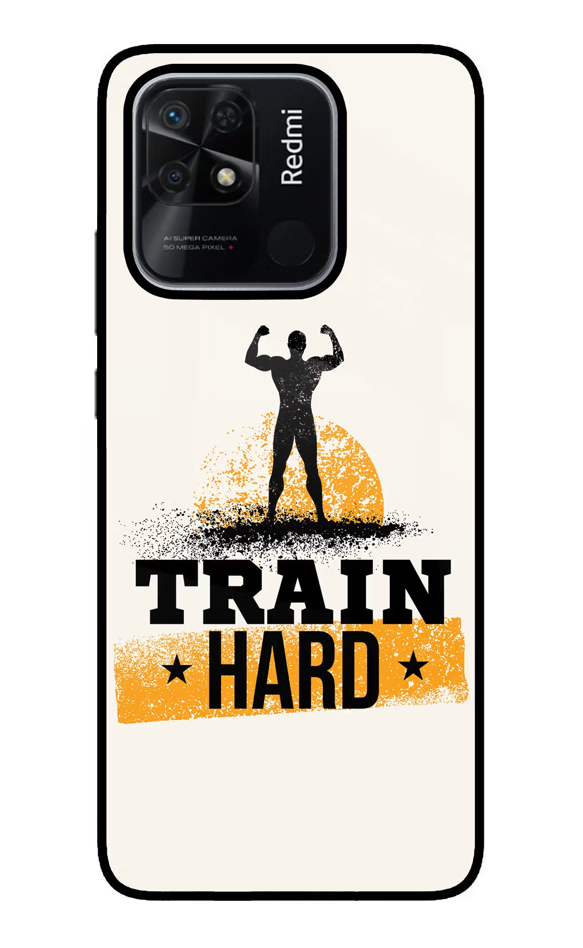 Train Hard Redmi 10/10 Power Glass Case - Train Hard Redmi 10/10 Power Glass Case Train Hard Redmi 10/10 Power Glass Case