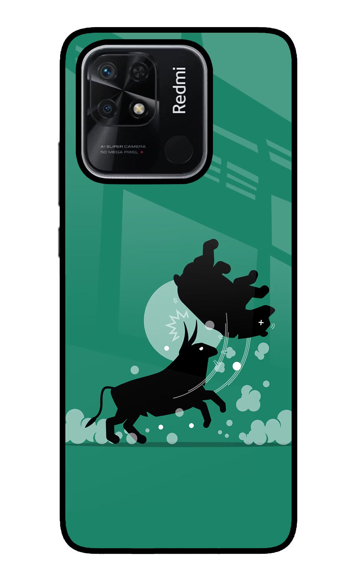 Bull Conqueror Redmi 10/10 Power Glass Case - Bull Conqueror Redmi 10/10 Power Glass Case Bull Conqueror Redmi 10/10 Power Glass Case