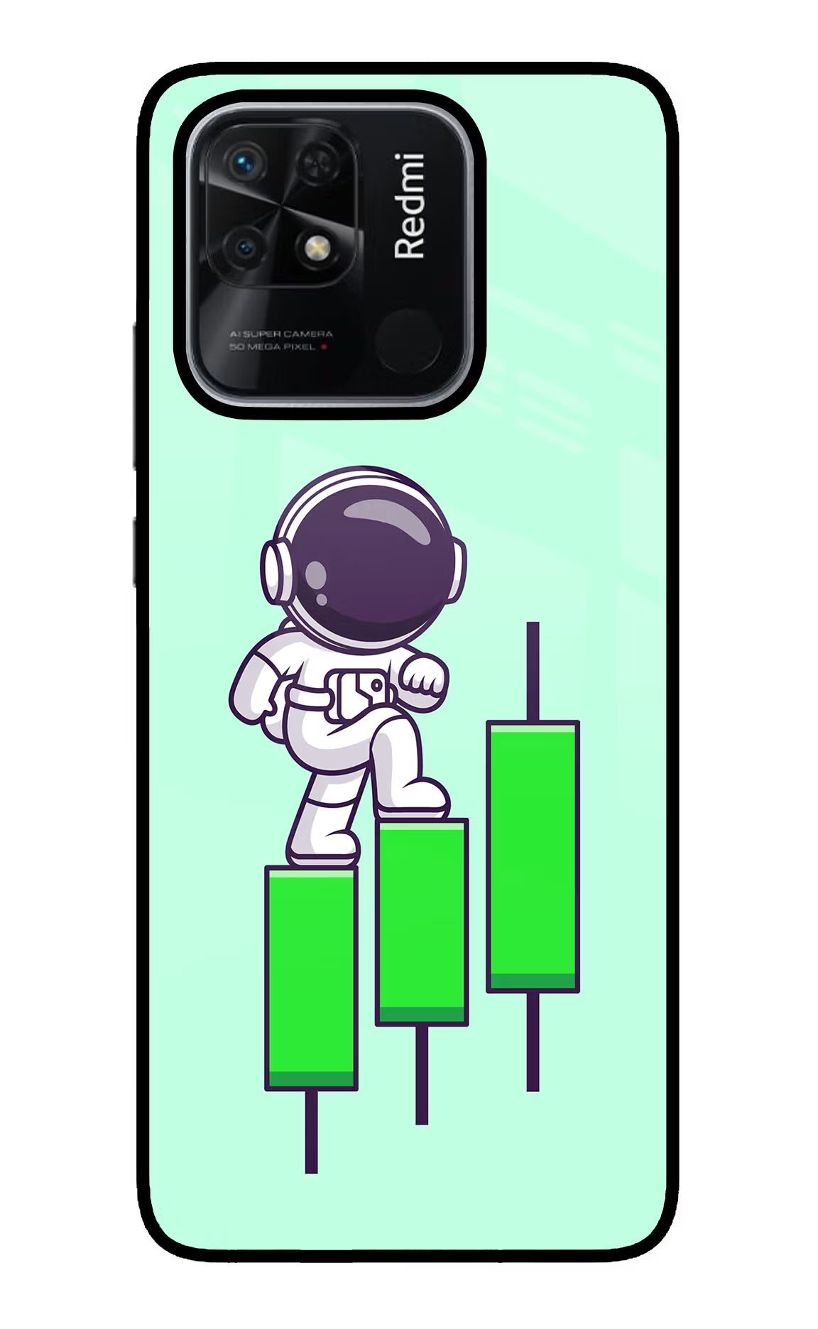 Astronaut Trader Redmi 10/10 Power Glass Case - Astronaut Trader Redmi 10/10 Power Glass Case Astronaut Trader Redmi 10/10 Power Glass Case