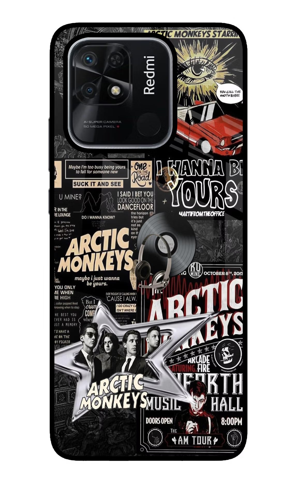 Arctic Monkeys Redmi 10/10 Power Glass Case - Arctic Monkeys Redmi 10/10 Power Glass Case Arctic Monkeys Redmi 10/10 Power Glass Case