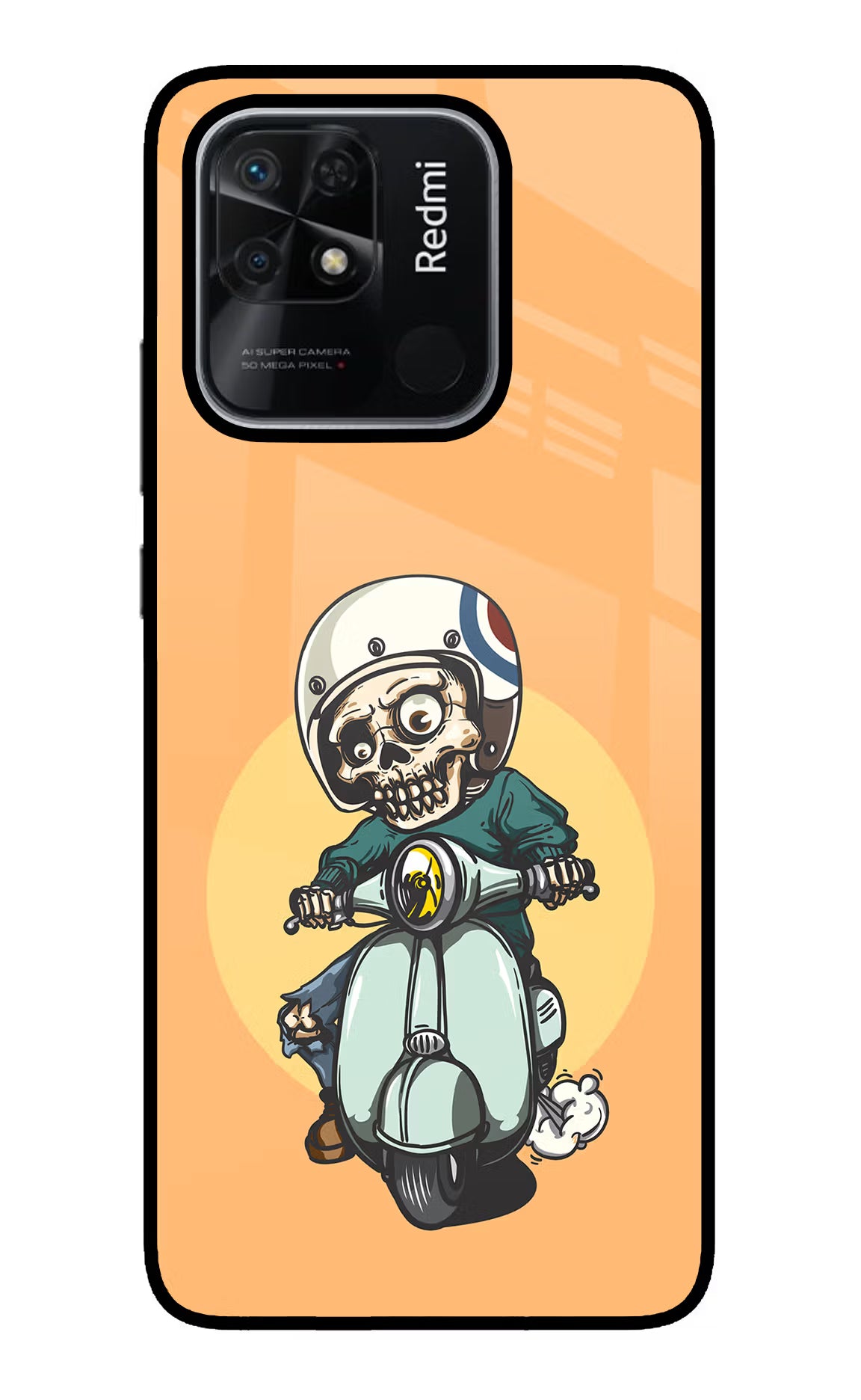 Undead Biker Redmi 10/10 Power Glass Case - Undead Biker Redmi 10/10 Power Glass Case Undead Biker Redmi 10/10 Power Glass Case