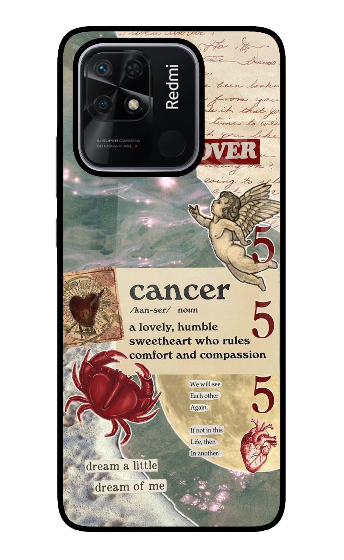 Cancer Zodiac Redmi 10/10 Power Glass Case - Cancer Zodiac Redmi 10/10 Power Glass Case Cancer Zodiac Redmi 10/10 Power Glass Case