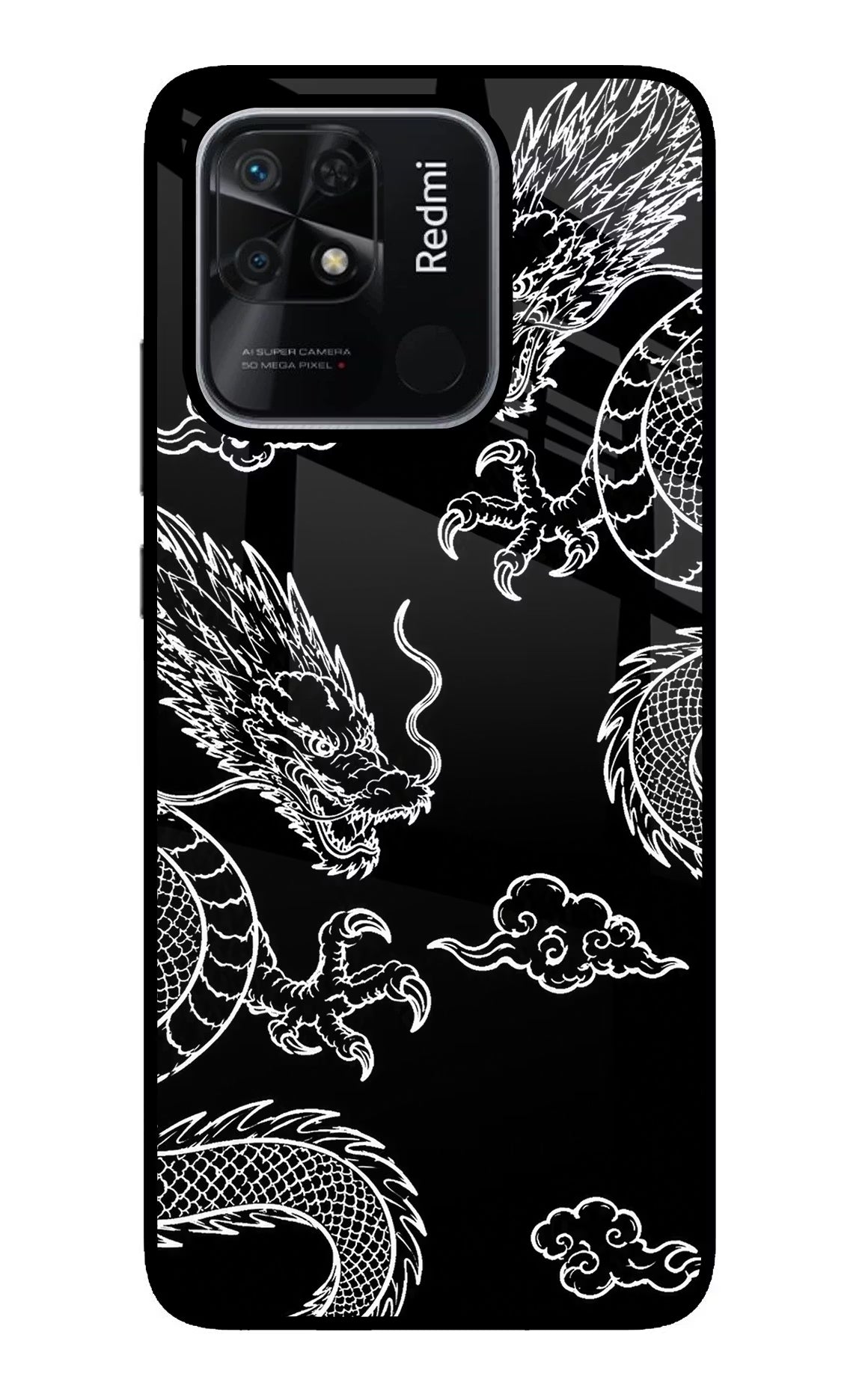 Twin Dragons Redmi 10/10 Power Glass Case - Twin Dragons Redmi 10/10 Power Glass Case Twin Dragons Redmi 10/10 Power Glass Case