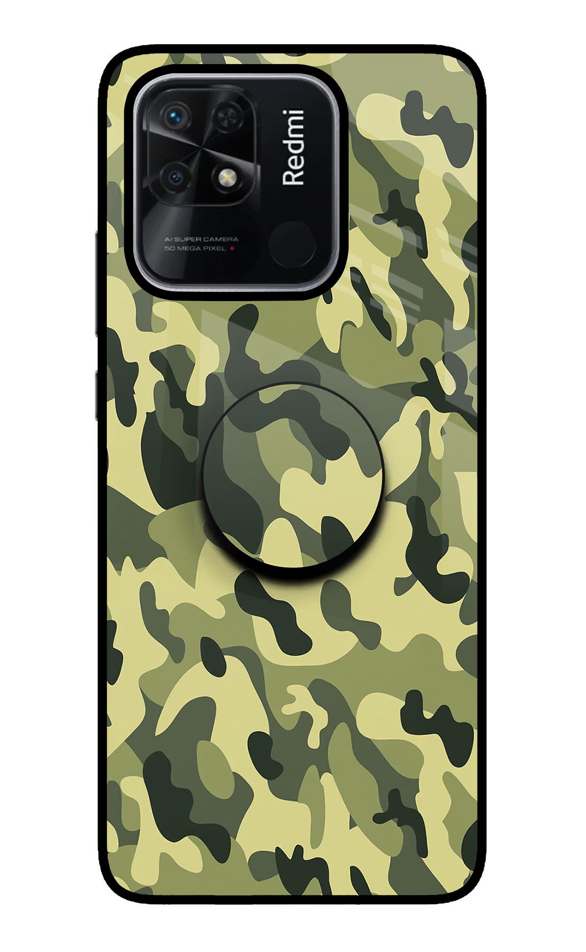 Camouflage Redmi 10/10 Power Glass Case - Camouflage Redmi 10/10 Power Glass Case Camouflage Redmi 10/10 Power Glass Case