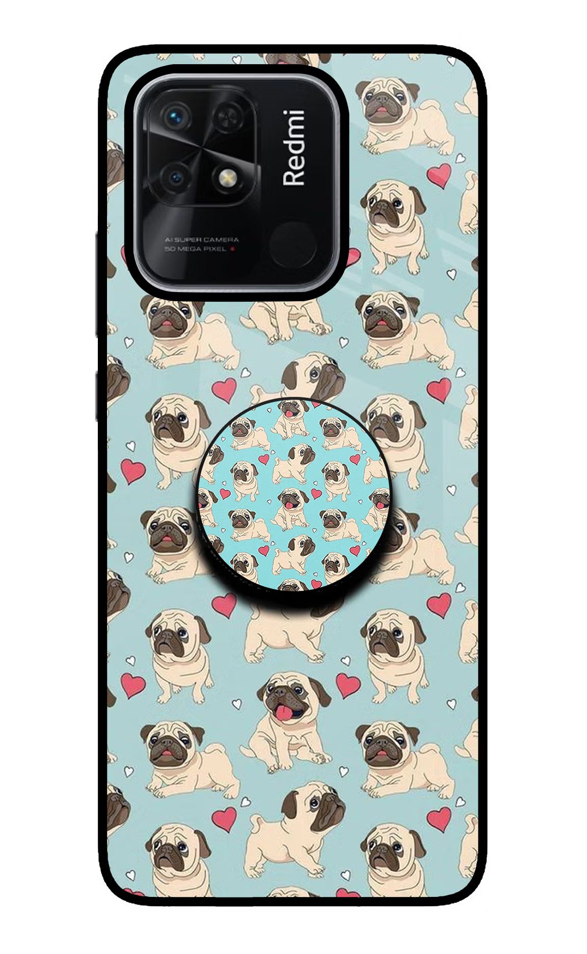 Pug Dog Redmi 10/10 Power Glass Case - Pug Dog Redmi 10/10 Power Glass Case Pug Dog Redmi 10/10 Power Glass Case