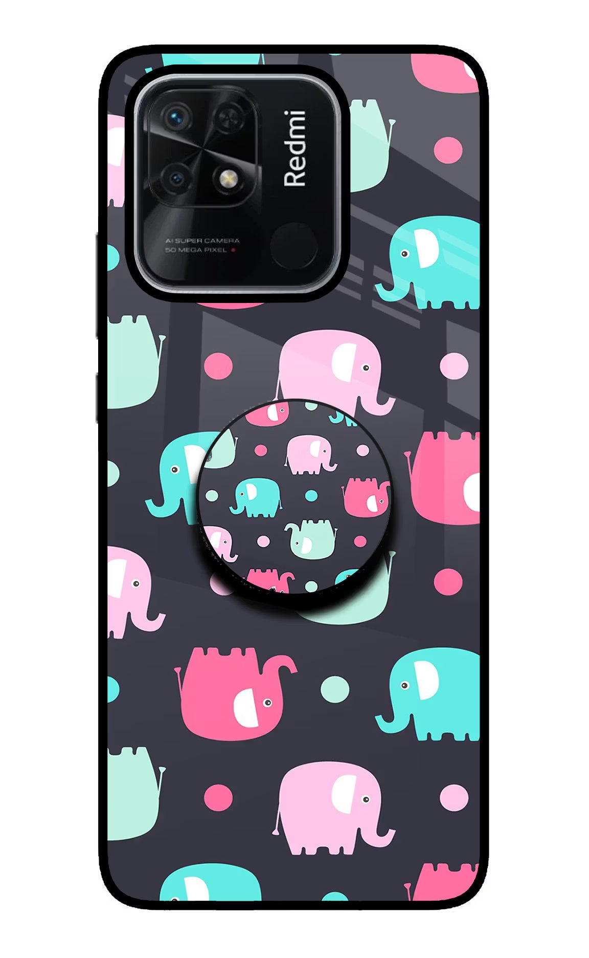 Baby Elephants Redmi 10/10 Power Glass Case - Baby Elephants Redmi 10/10 Power Glass Case Baby Elephants Redmi 10/10 Power Glass Case