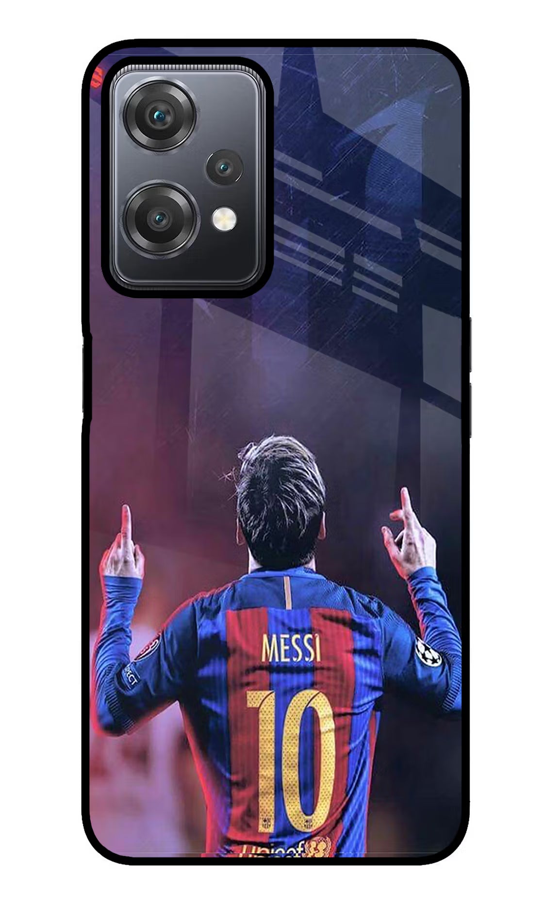 Messi OnePlus Nord CE 2 Lite 5G Glass Case - Messi OnePlus Nord CE 2 Lite 5G Glass Case Messi OnePlus Nord CE 2 Lite 5G Glass Case