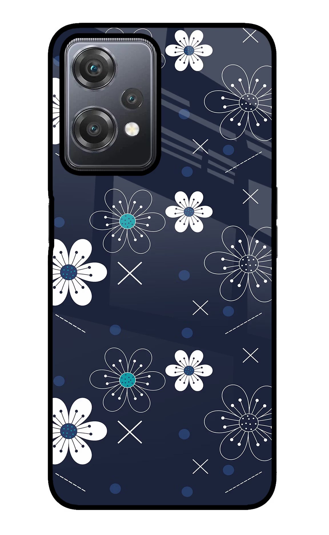Flowers OnePlus Nord CE 2 Lite 5G Glass Case - Flowers OnePlus Nord CE 2 Lite 5G Glass Case Flowers OnePlus Nord CE 2 Lite 5G Glass Case
