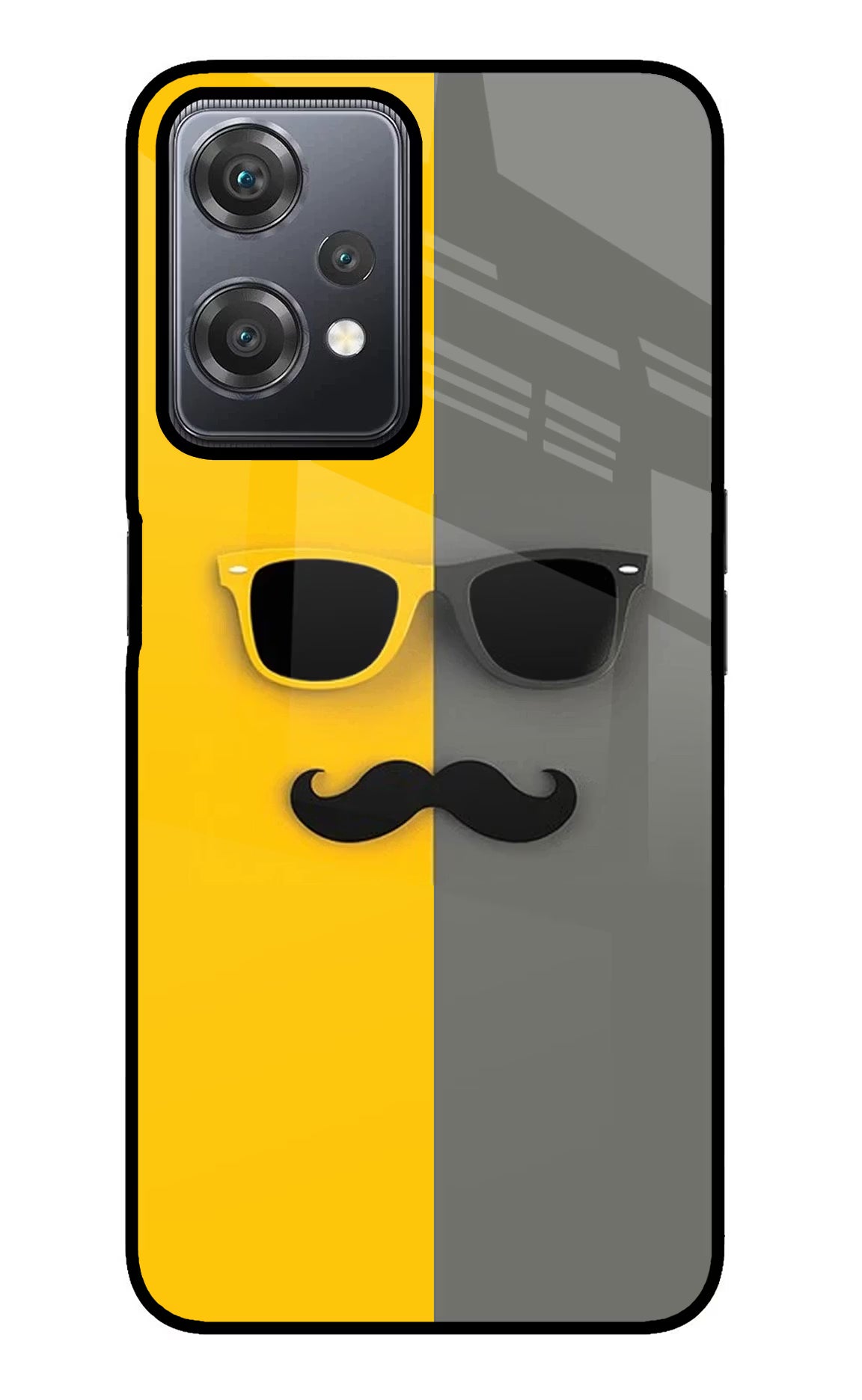 Sunglasses with Mustache OnePlus Nord CE 2 Lite 5G Glass Case - Sunglasses with Mustache OnePlus Nord CE 2 Lite 5G Glass Case Sunglasses with Mustache OnePlus Nord CE 2 Lite 5G Glass Case