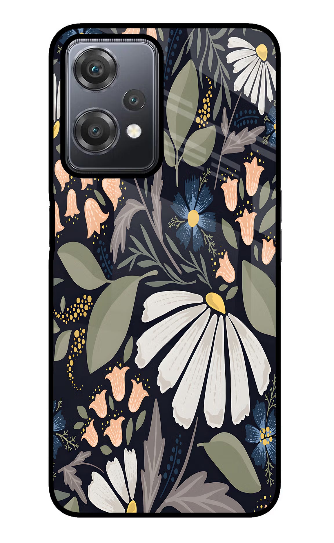 Flowers Art OnePlus Nord CE 2 Lite 5G Glass Case - Flowers Art OnePlus Nord CE 2 Lite 5G Glass Case Flowers Art OnePlus Nord CE 2 Lite 5G Glass Case