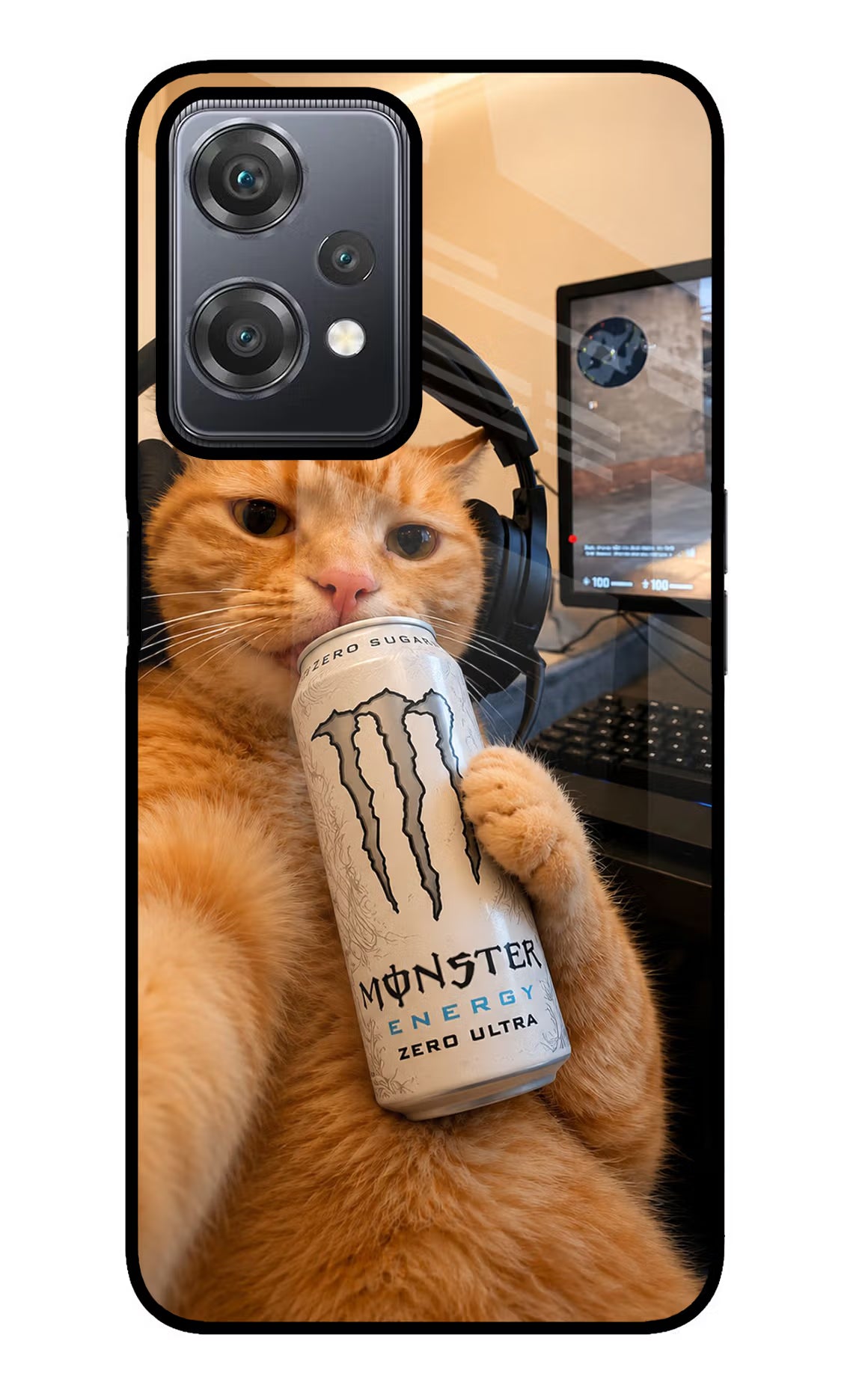 Gamer Cat Energy OnePlus Nord CE 2 Lite 5G Glass Case - Gamer Cat Energy OnePlus Nord CE 2 Lite 5G Glass Case Gamer Cat Energy OnePlus Nord CE 2 Lite 5G Glass Case