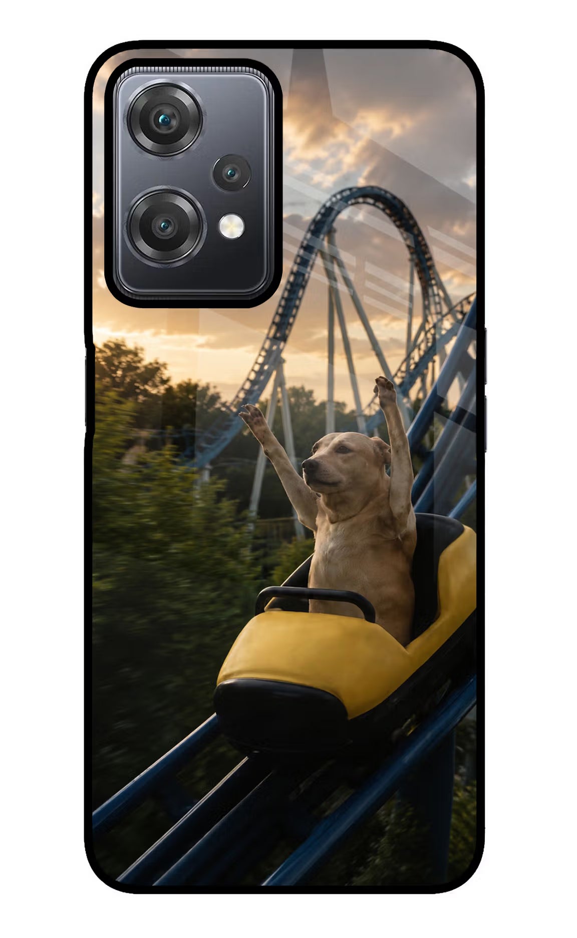 Rollercoaster Dog OnePlus Nord CE 2 Lite 5G Glass Case - Rollercoaster Dog OnePlus Nord CE 2 Lite 5G Glass Case Rollercoaster Dog OnePlus Nord CE 2 Lite 5G Glass Case
