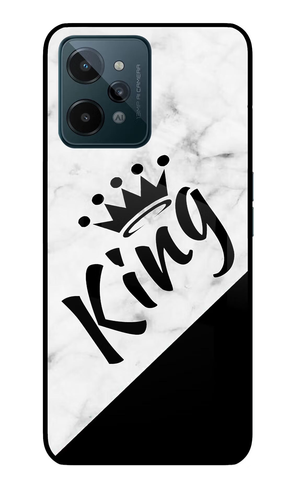 King Realme C31 Glass Case - King Realme C31 Glass Case King Realme C31 Glass Case