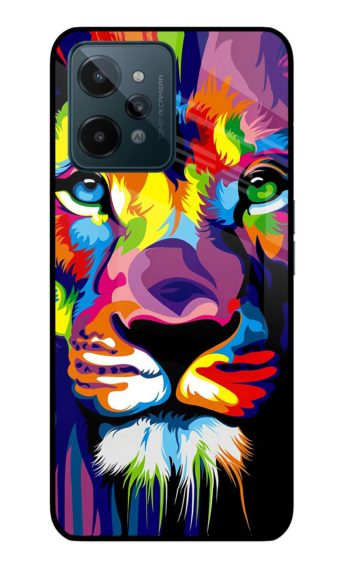 Lion Realme C31 Glass Case - Lion Realme C31 Glass Case Lion Realme C31 Glass Case