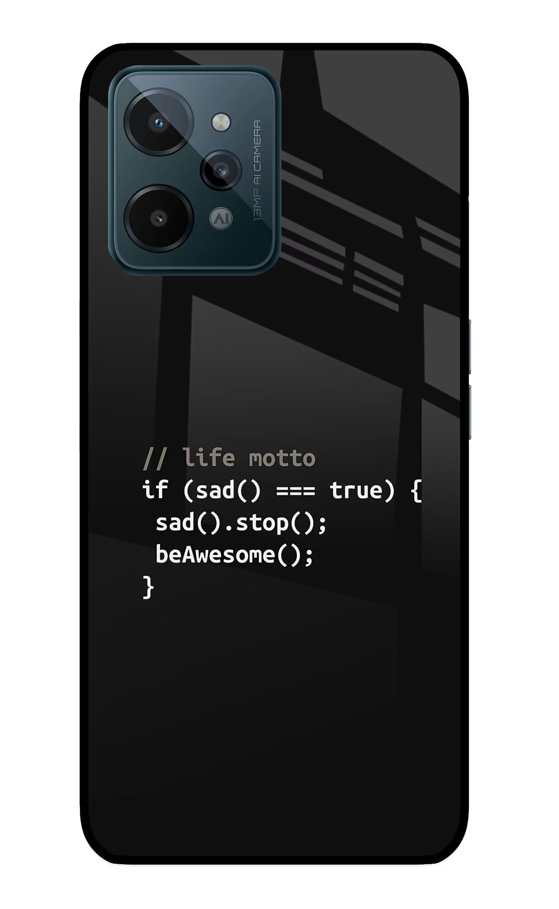 Life Motto Code Realme C31 Glass Case - Life Motto Code Realme C31 Glass Case Life Motto Code Realme C31 Glass Case