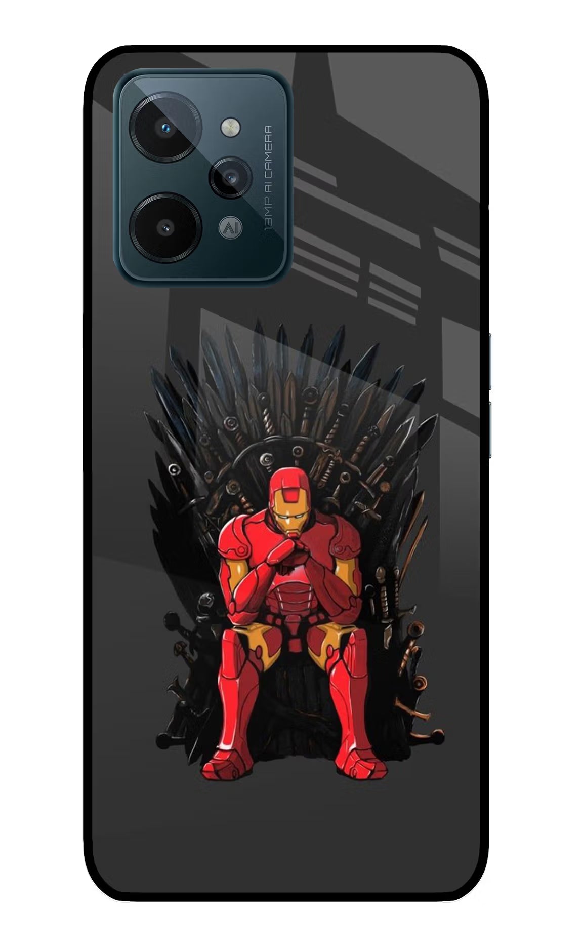 Ironman Throne Realme C31 Glass Case - Ironman Throne Realme C31 Glass Case Ironman Throne Realme C31 Glass Case