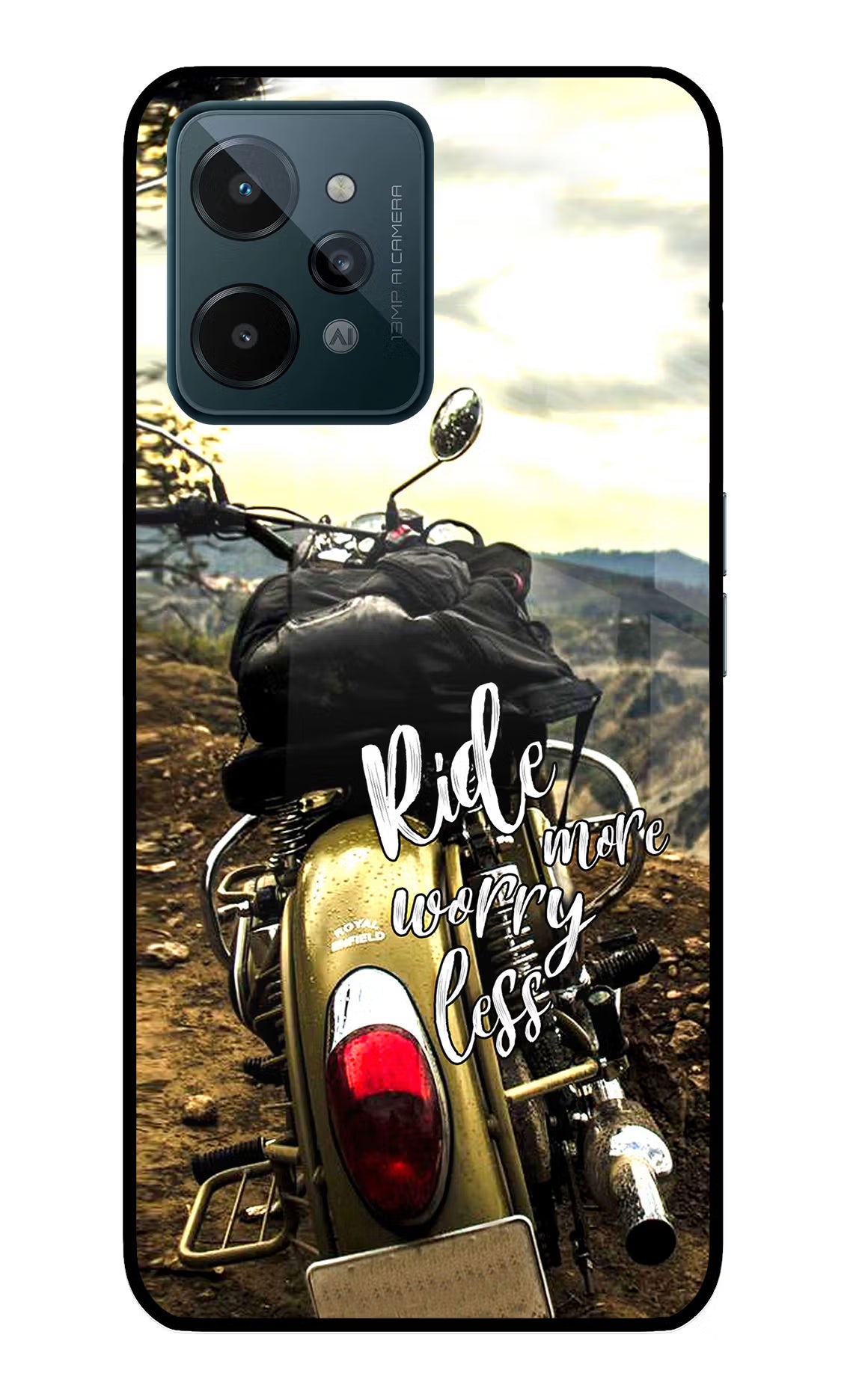 Ride More Worry Less Realme C31 Glass Case - Ride More Worry Less Realme C31 Glass Case Ride More Worry Less Realme C31 Glass Case